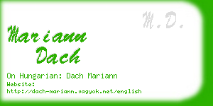 mariann dach business card